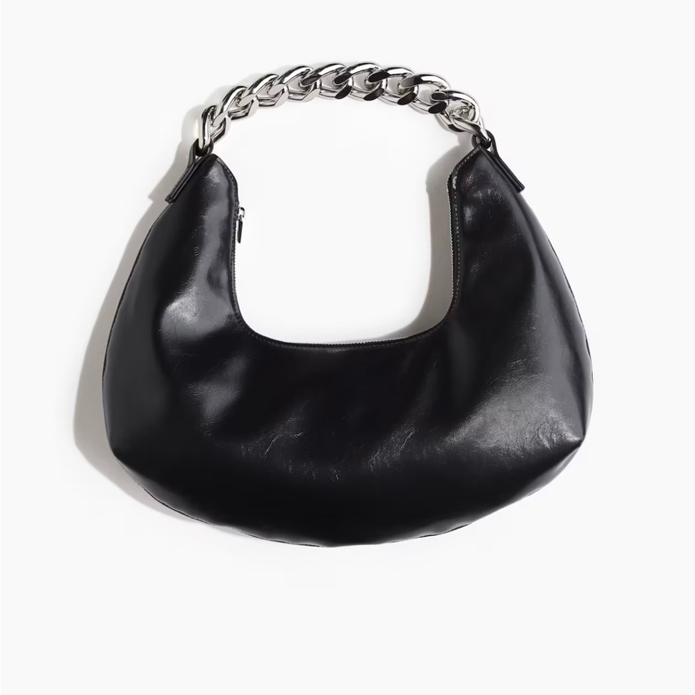 H&M Black Shoulder Bag with Silver Chain